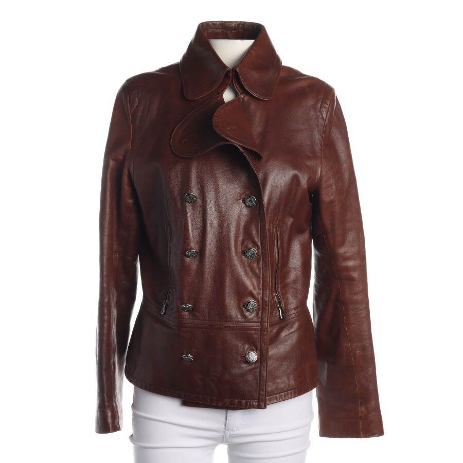 Image 1 of LeatherJacket S Brown in color Brown | Vite EnVogue