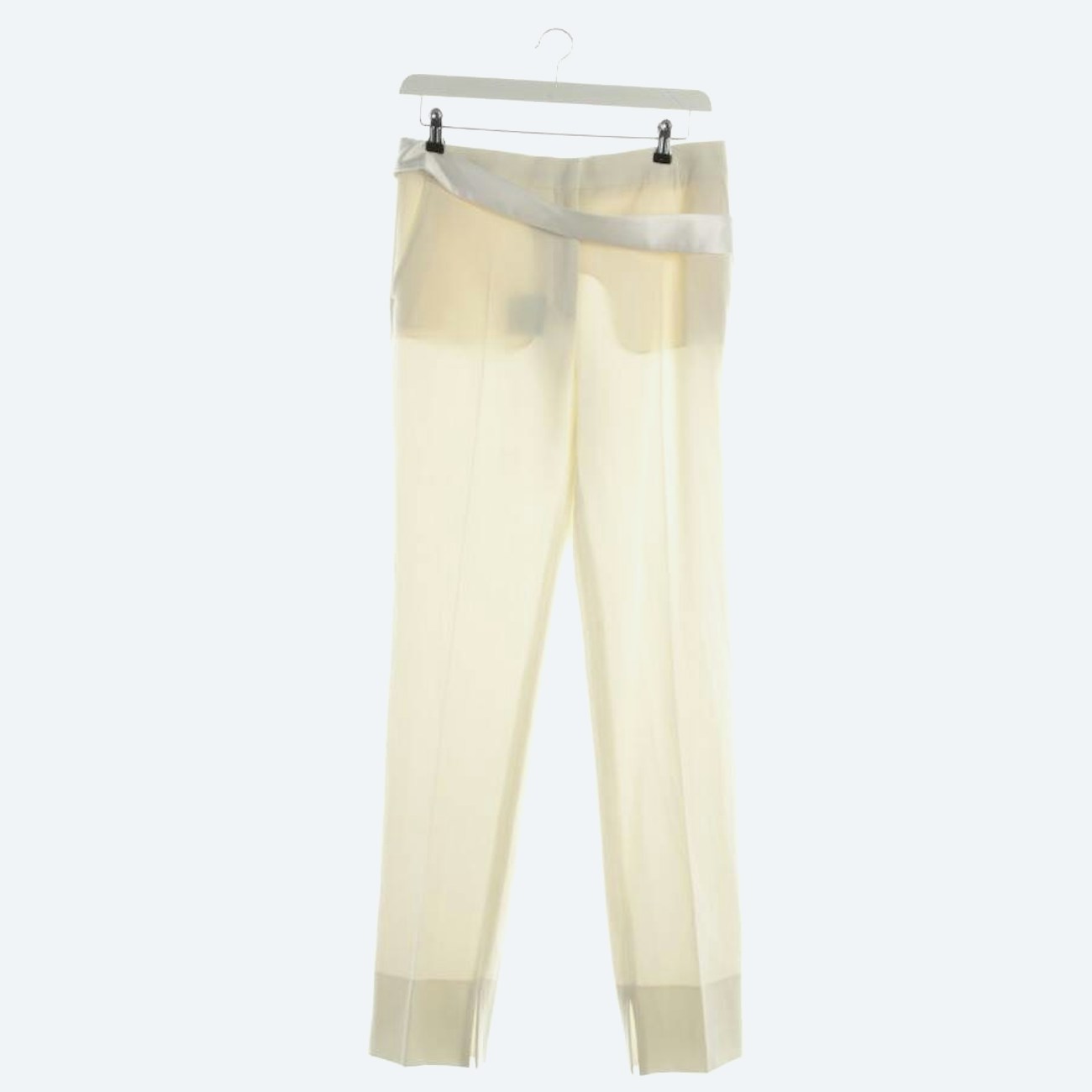 Image 1 of Trousers 40 Cream in color White | Vite EnVogue