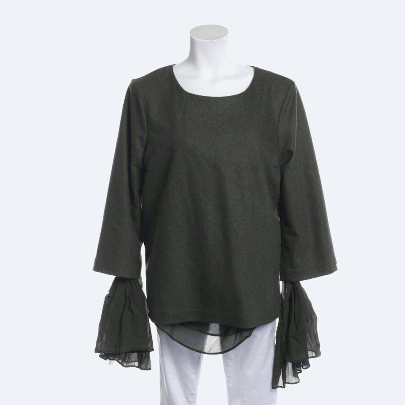 Image 1 of Shirt Blouse 38 Olive Green in color Green | Vite EnVogue
