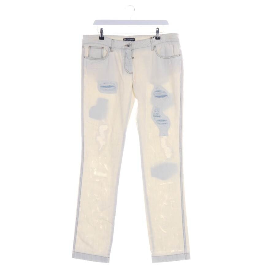 Image 1 of Jeans Straight Fit 48 Cream in color White | Vite EnVogue
