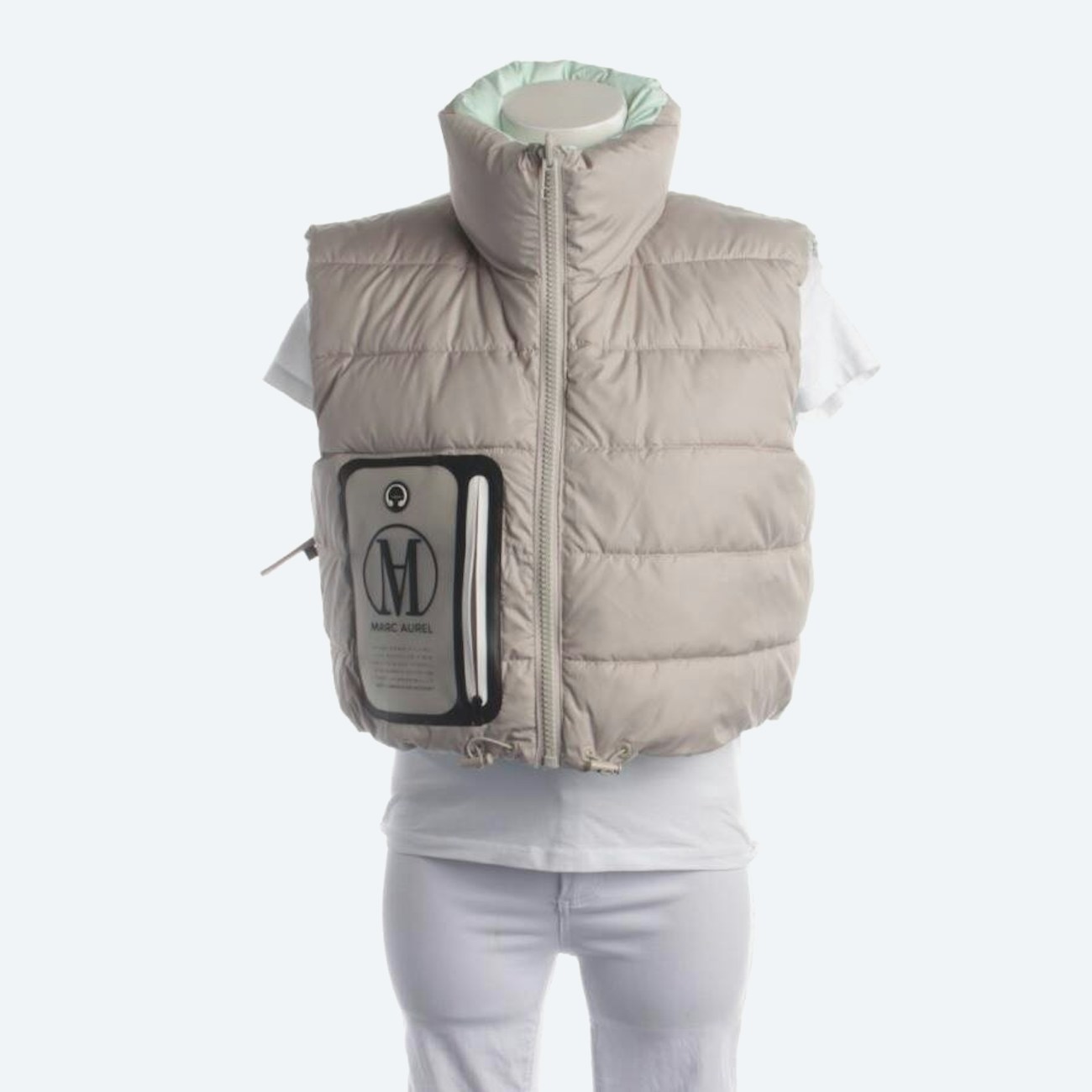 Image 1 of Reversible Vest 38 Beige in color White | Vite EnVogue