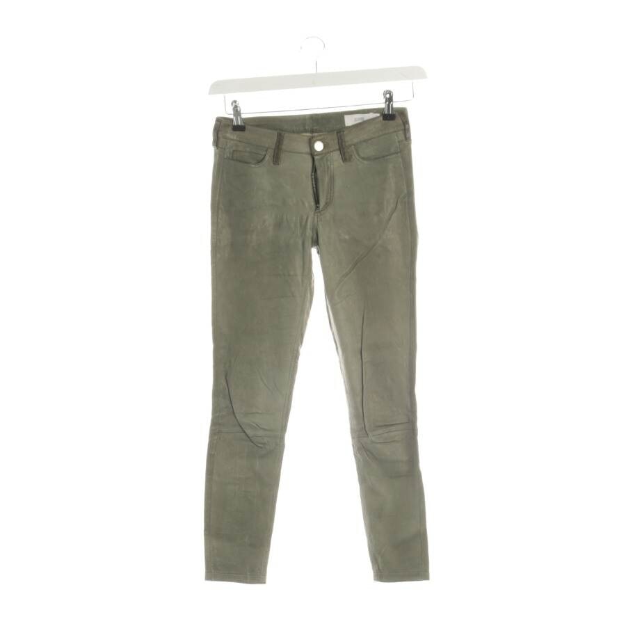 Image 1 of Leather Pants W24 Olive Green in color Green | Vite EnVogue