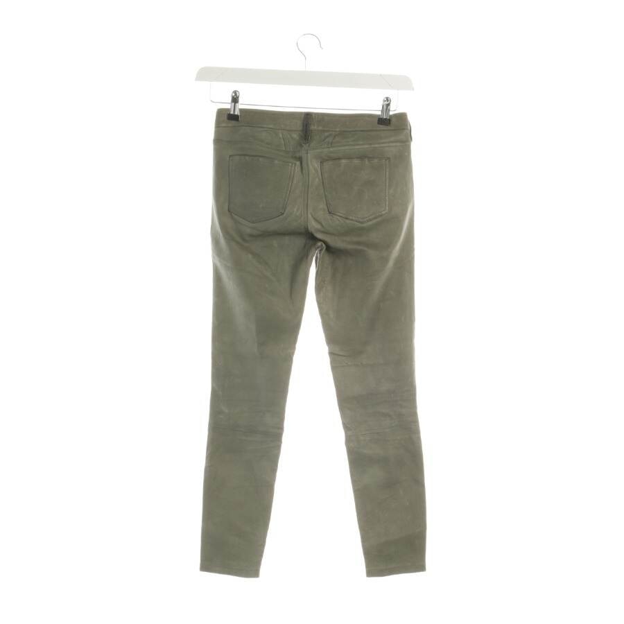 Image 2 of Leather Pants W24 Olive Green in color Green | Vite EnVogue