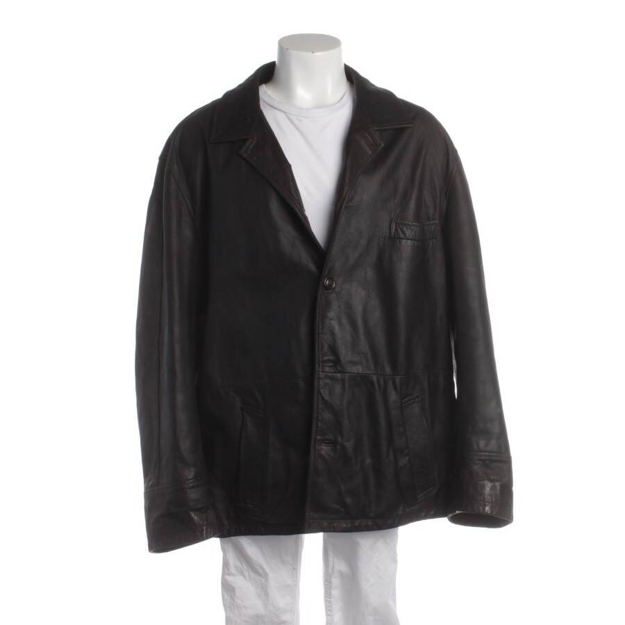 Image 1 of Leather Jacket M Dark Brown in color Brown | Vite EnVogue