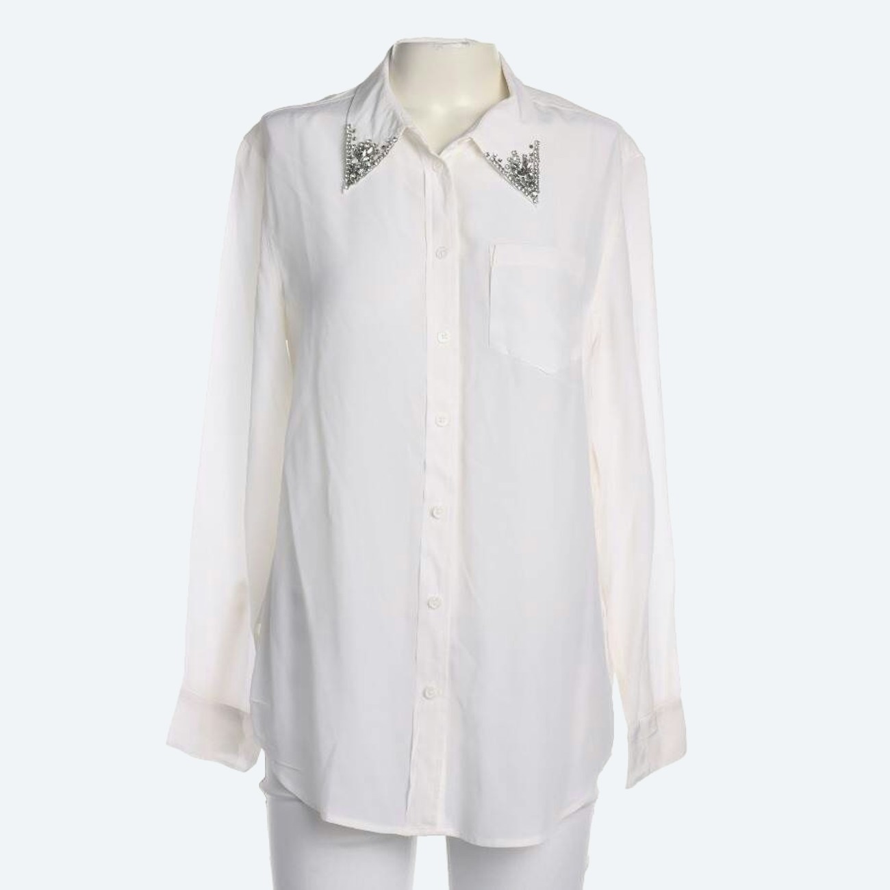 Image 1 of Silk Shirt S White in color White | Vite EnVogue
