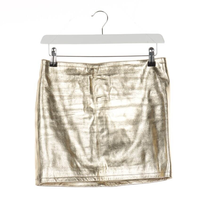 Image 1 of Leather Skirt XS Gold in color Metallic | Vite EnVogue