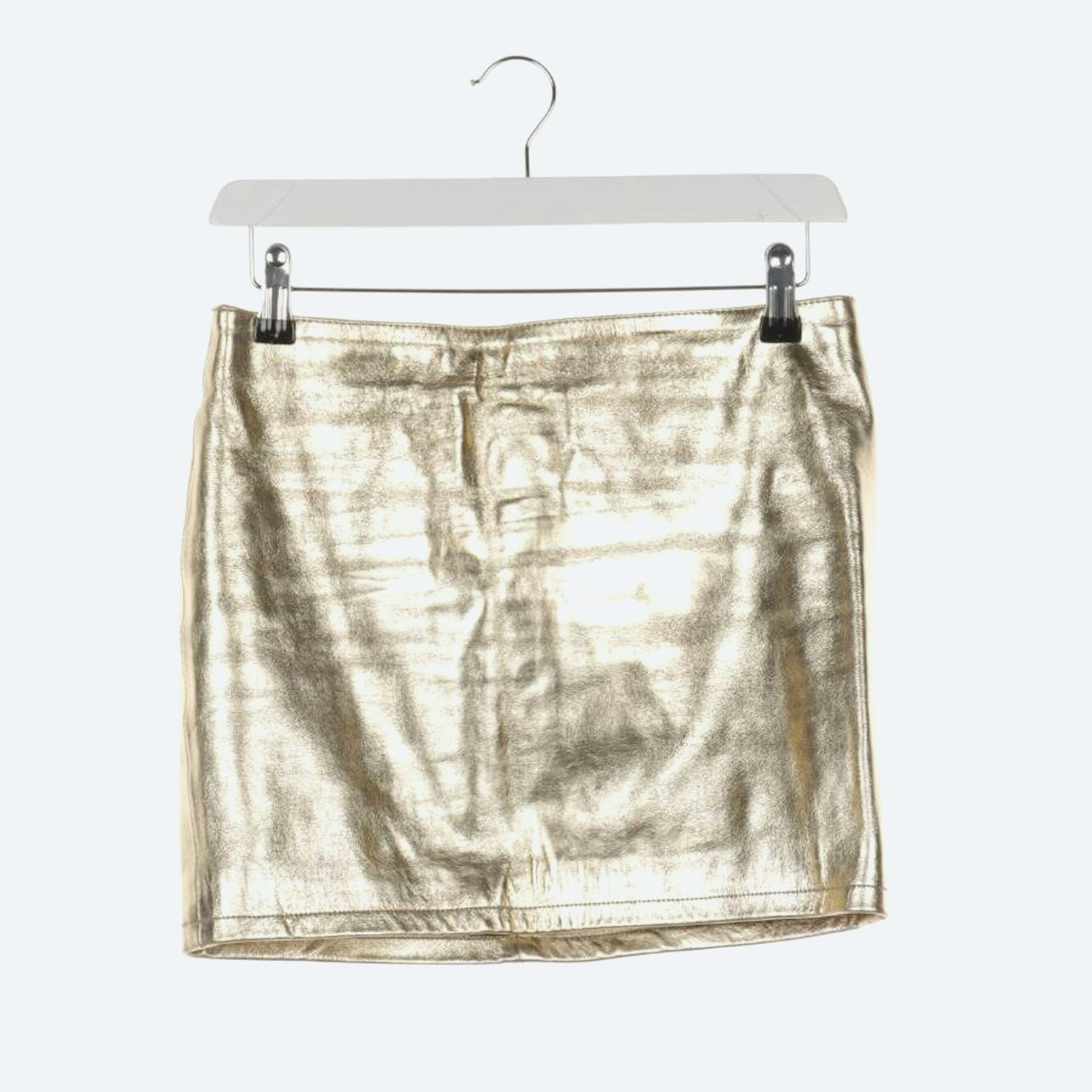 Image 1 of Leather Skirt XS Gold in color Metallic | Vite EnVogue