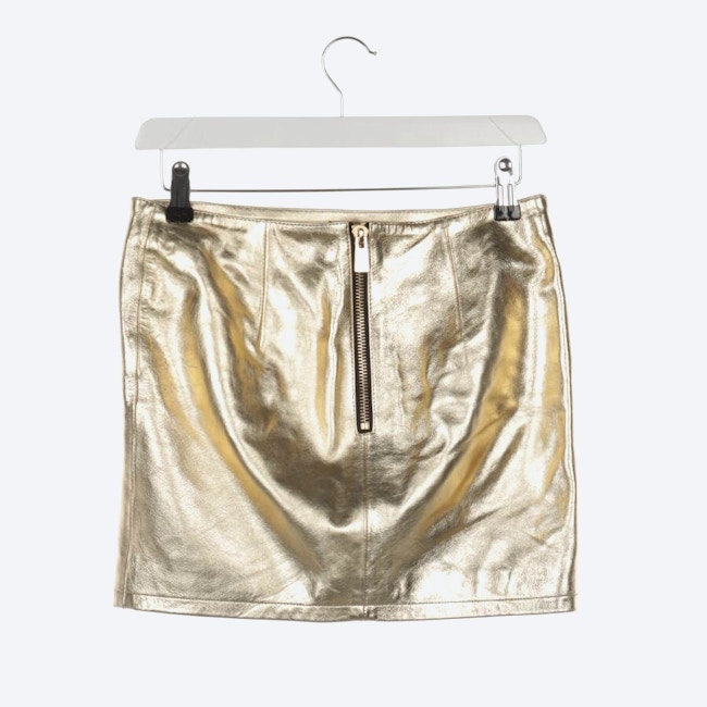 Image 2 of Leather Skirt XS Gold in color Metallic | Vite EnVogue