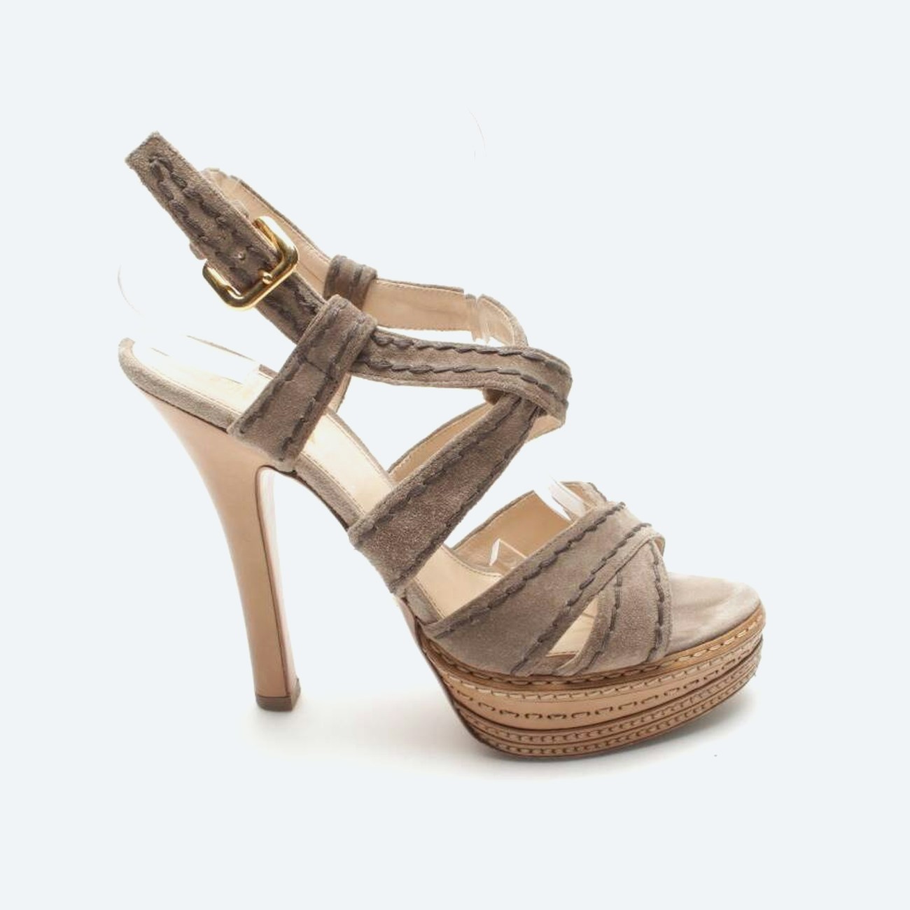 Image 1 of Heeled Sandals EUR 40.5 Light Brown in color Brown | Vite EnVogue