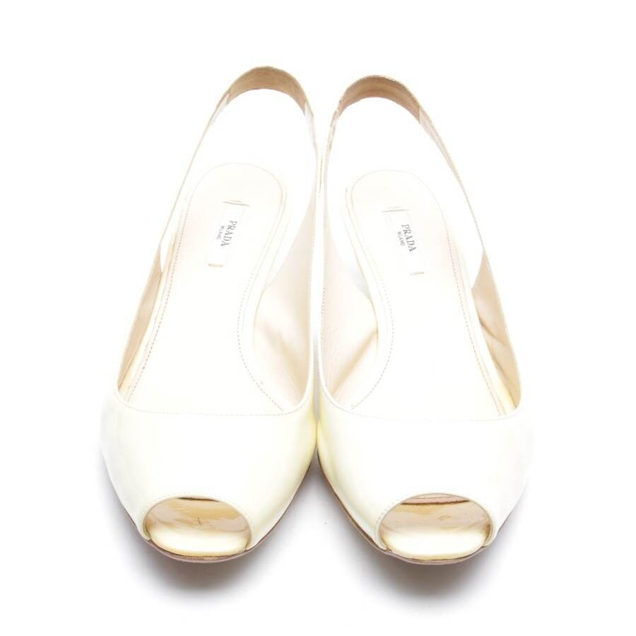 Image 2 of Heeled Sandals EUR 39 Cream in color White | Vite EnVogue