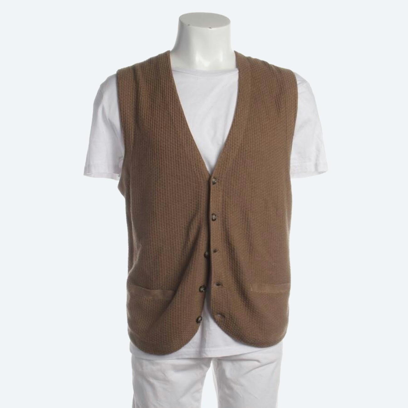 Image 1 of Wool Vest 52 Brown in color Brown | Vite EnVogue