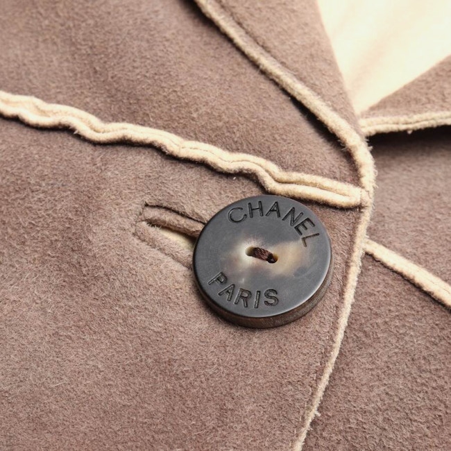 Image 4 of Leather Blazer 36 Beige in color White | Vite EnVogue