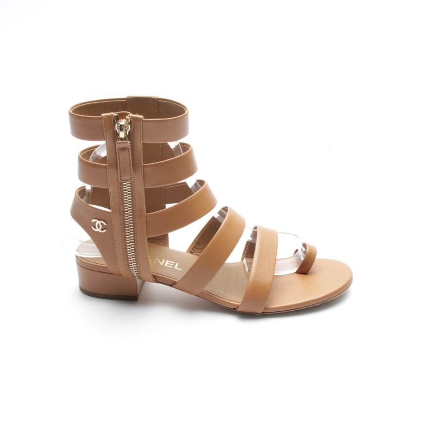 Image 1 of Heeled Sandals EUR 38.5 Light Brown in color Brown | Vite EnVogue