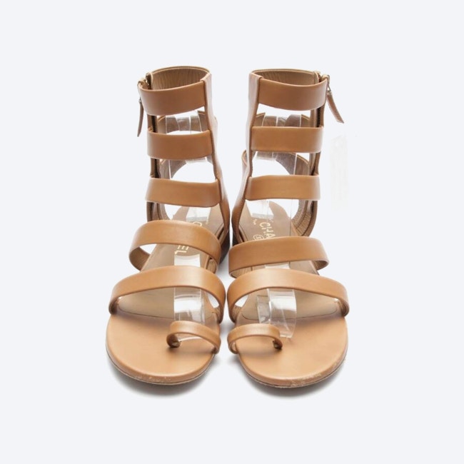 Image 2 of Heeled Sandals EUR 38.5 Light Brown in color Brown | Vite EnVogue
