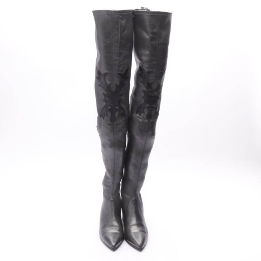 Image 2 of Overknee Boots EUR 36 Dark Gray in color Gray | Vite EnVogue