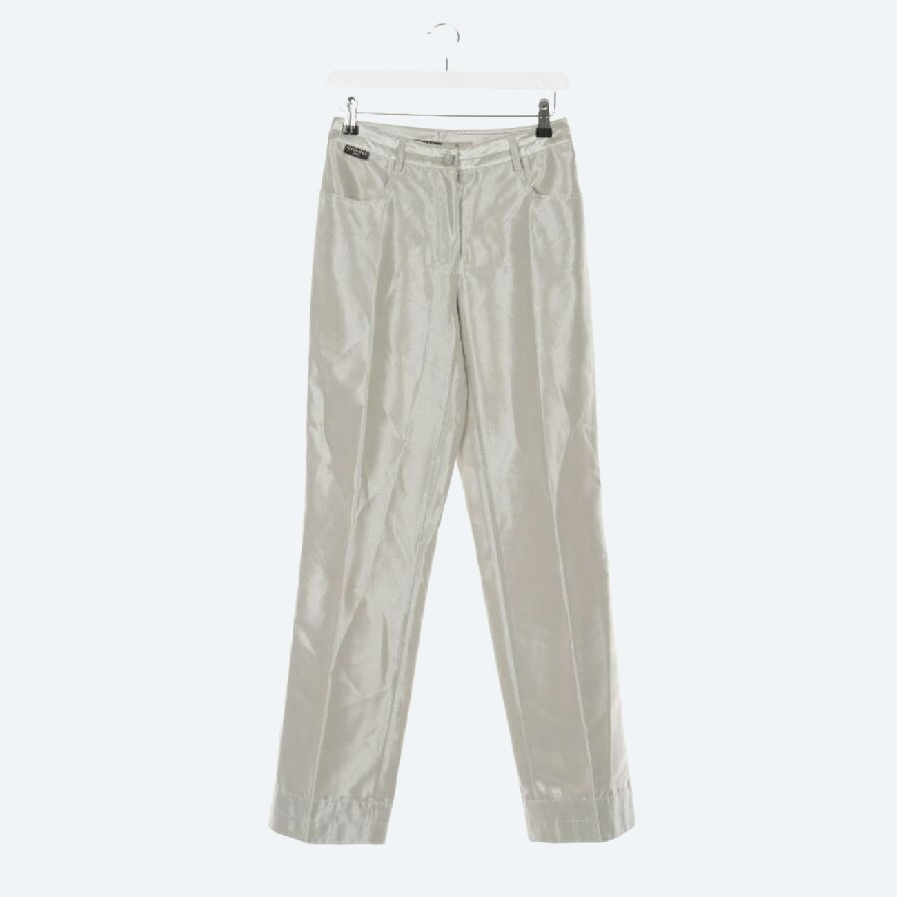 Image 1 of Trousers 34 Silver in color Metallic | Vite EnVogue