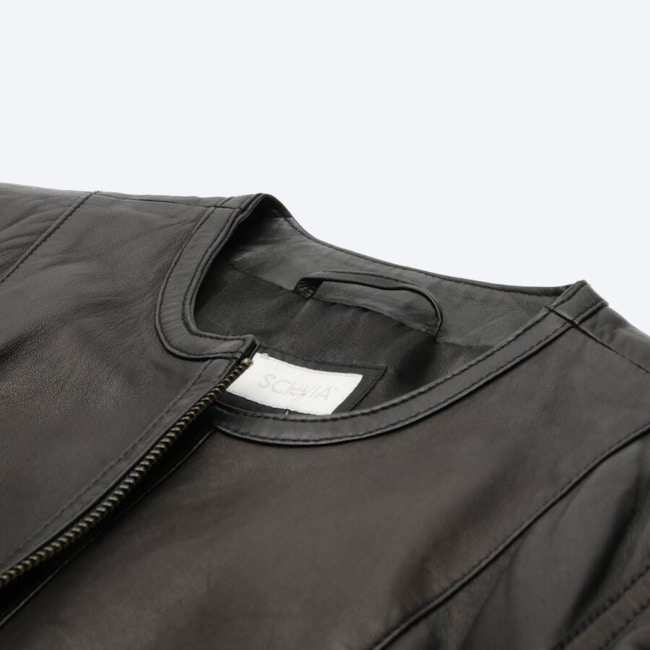 Image 3 of Leather Coat 38 Black in color Black | Vite EnVogue