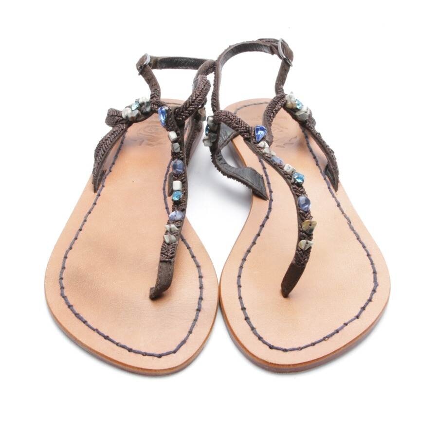 Image 2 of Sandals EUR 36 Dark Brown in color Brown | Vite EnVogue