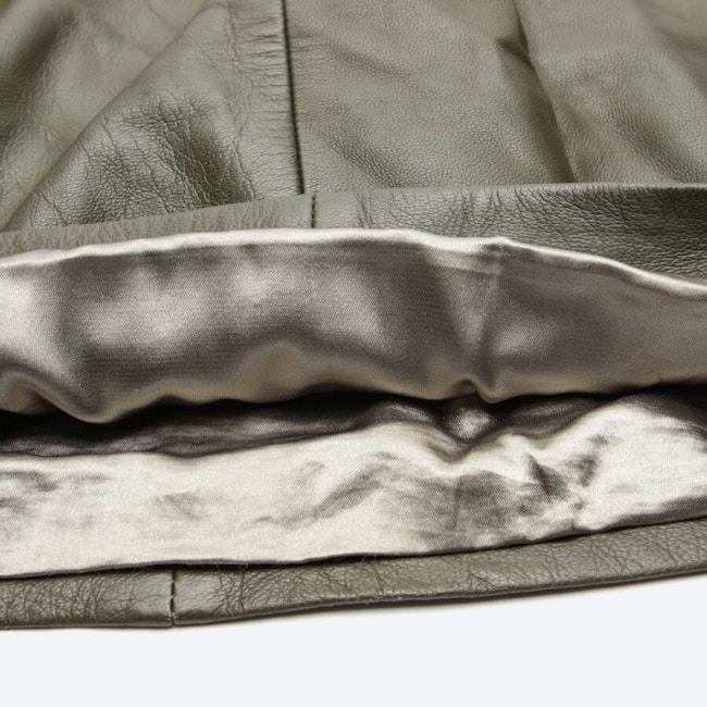 Image 3 of Leather Skirt 40 Olive Green in color Green | Vite EnVogue