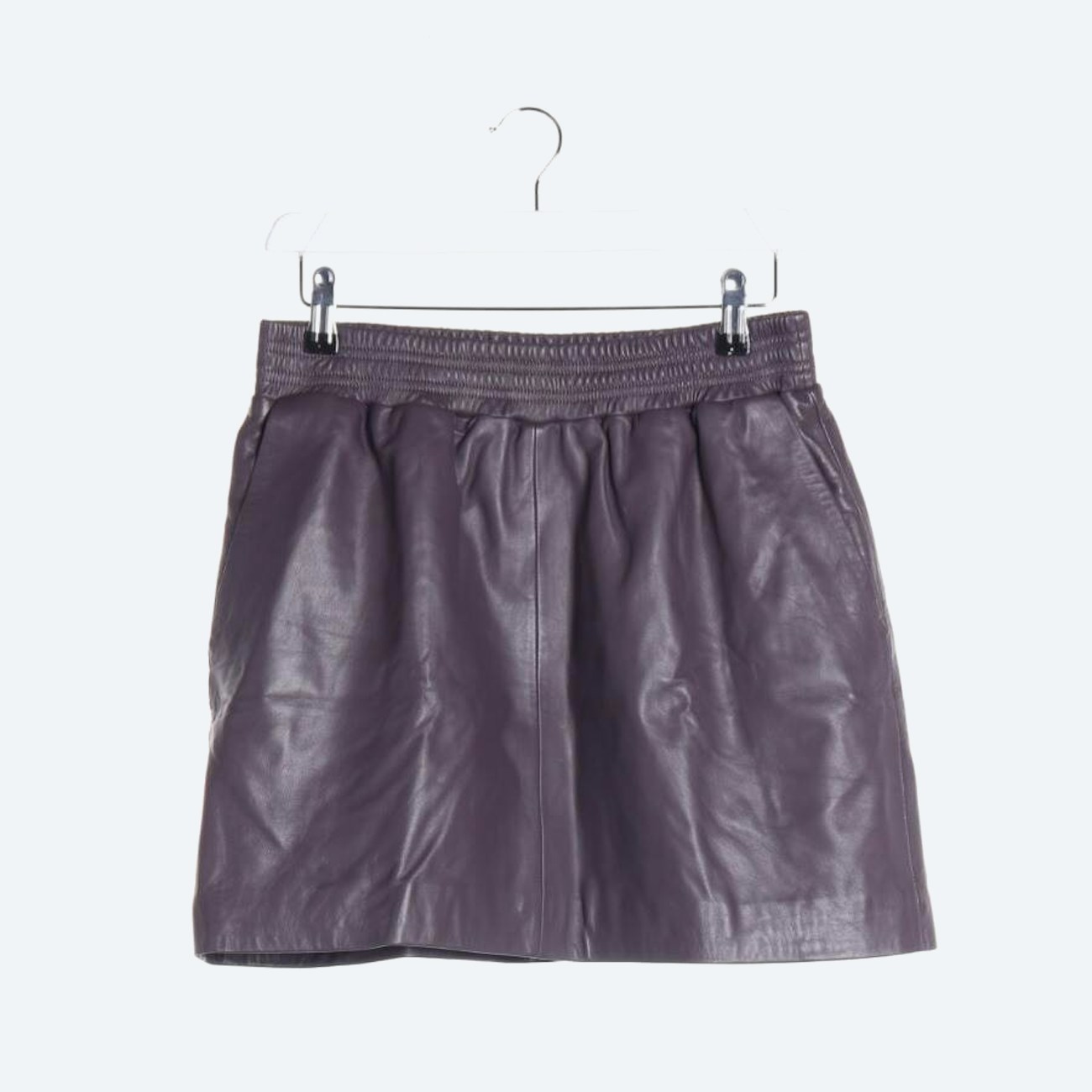 Image 1 of Leather Skirt 40 Purple in color Purple | Vite EnVogue