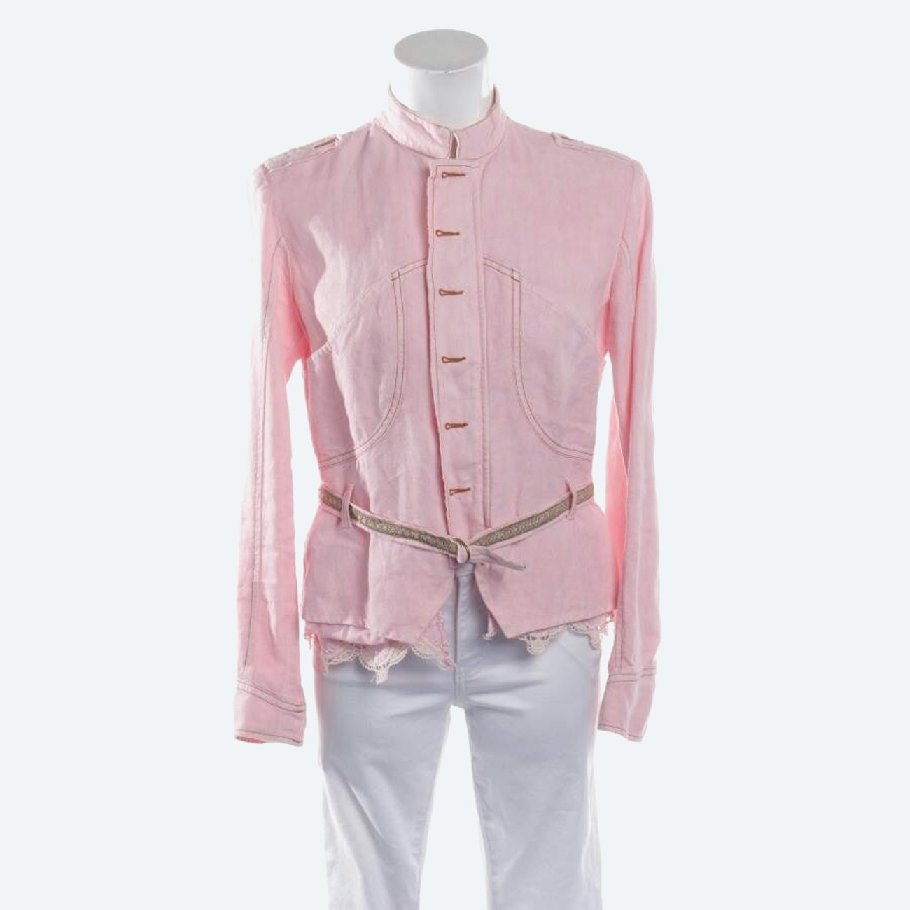 Image 1 of Linen Jacket 44 Light Pink in color Pink | Vite EnVogue