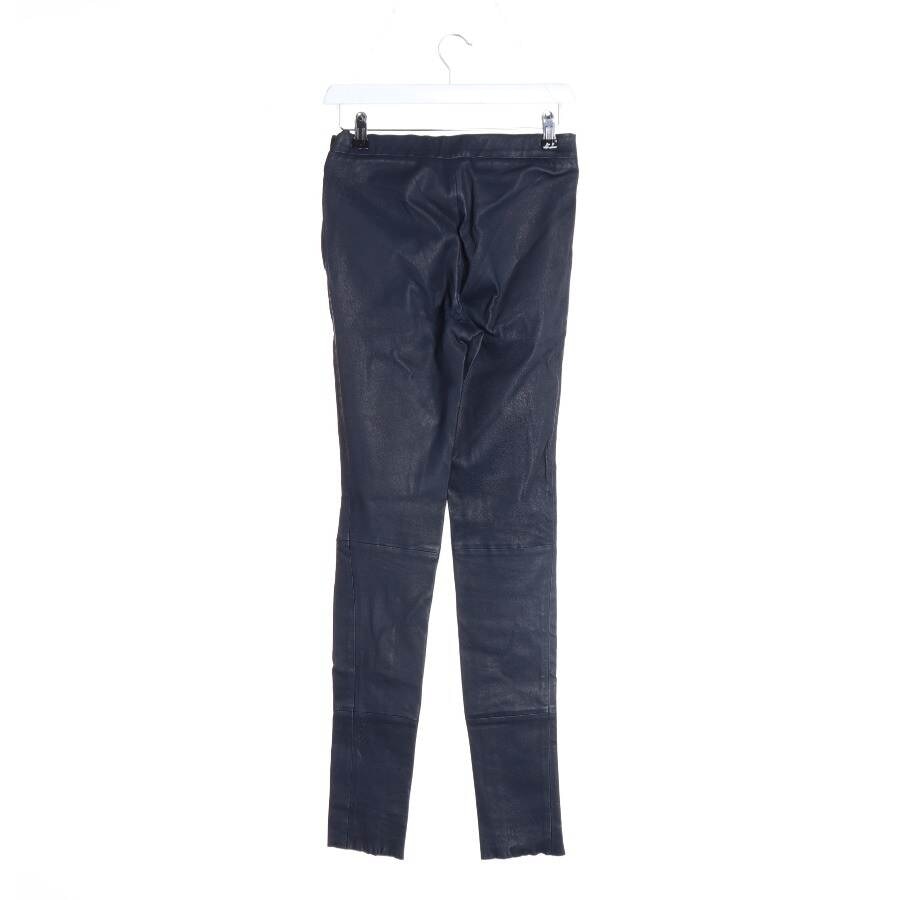 Image 2 of Leather Pants 36 Navy in color Blue | Vite EnVogue