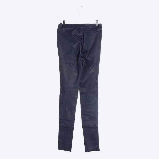 Image 2 of Leather Pants 36 Navy in color Blue | Vite EnVogue