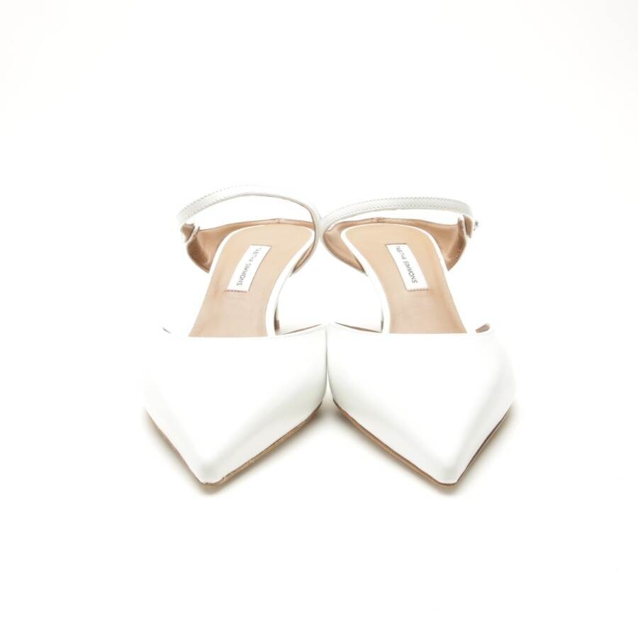 Image 2 of Heeled Mules EUR 39.5 White in color White | Vite EnVogue