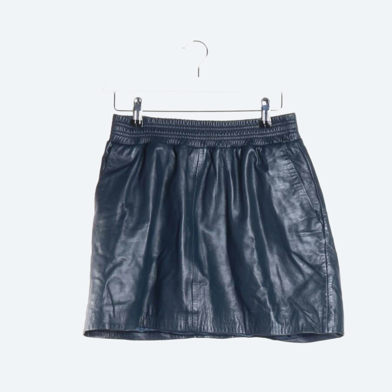 Image 1 of Leather Skirt 38 Navy in color Blue | Vite EnVogue