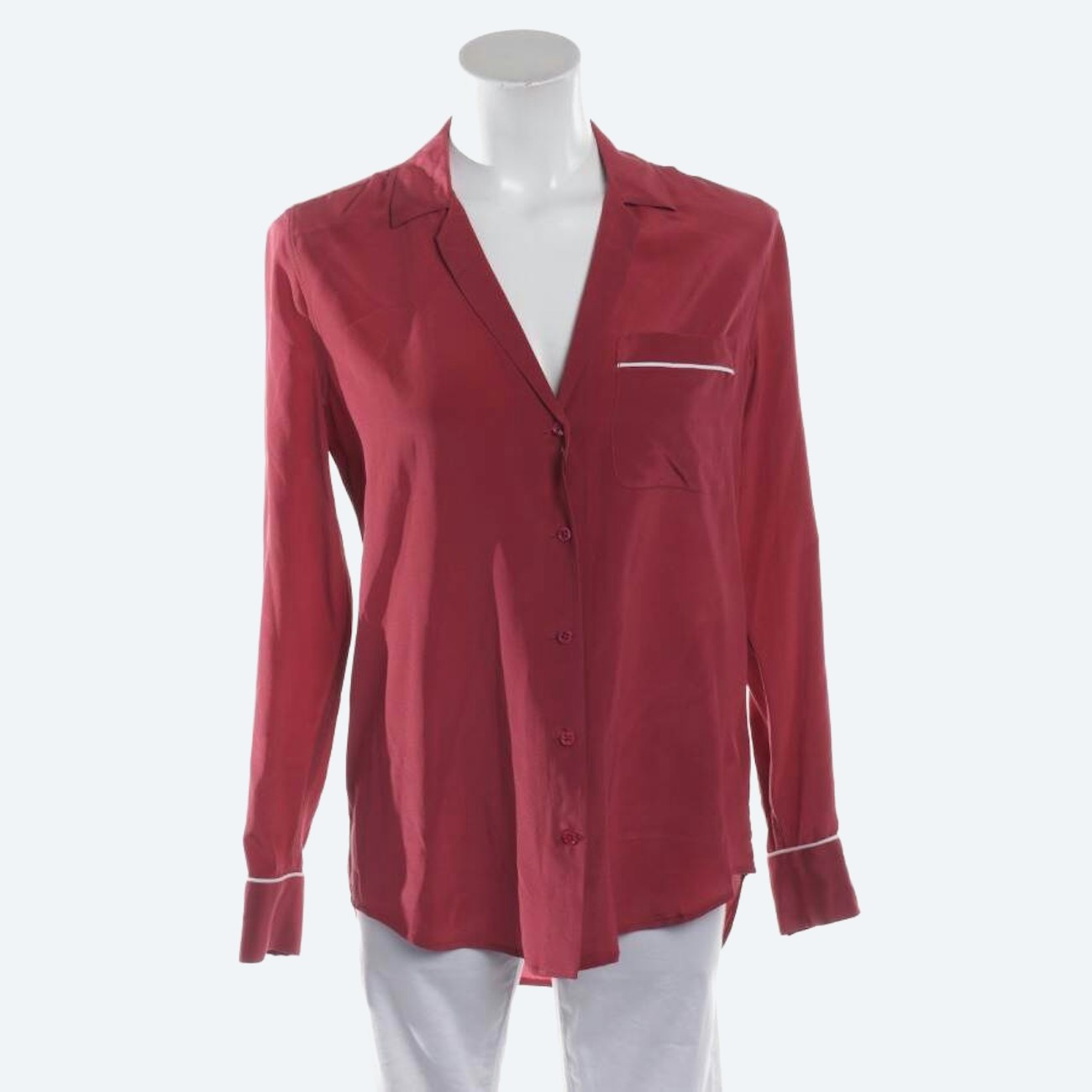 Image 1 of Silk Shirt XS Light Red in color Red | Vite EnVogue