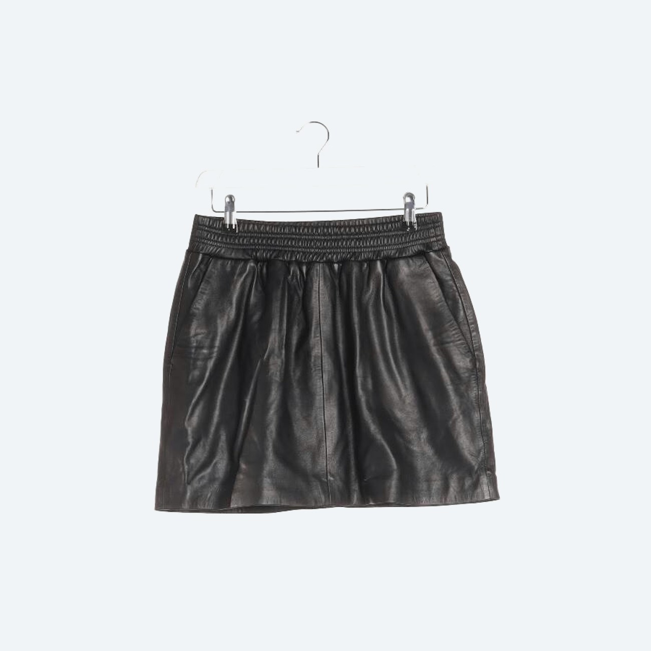 Image 1 of Leather Skirt 38 Black in color Black | Vite EnVogue