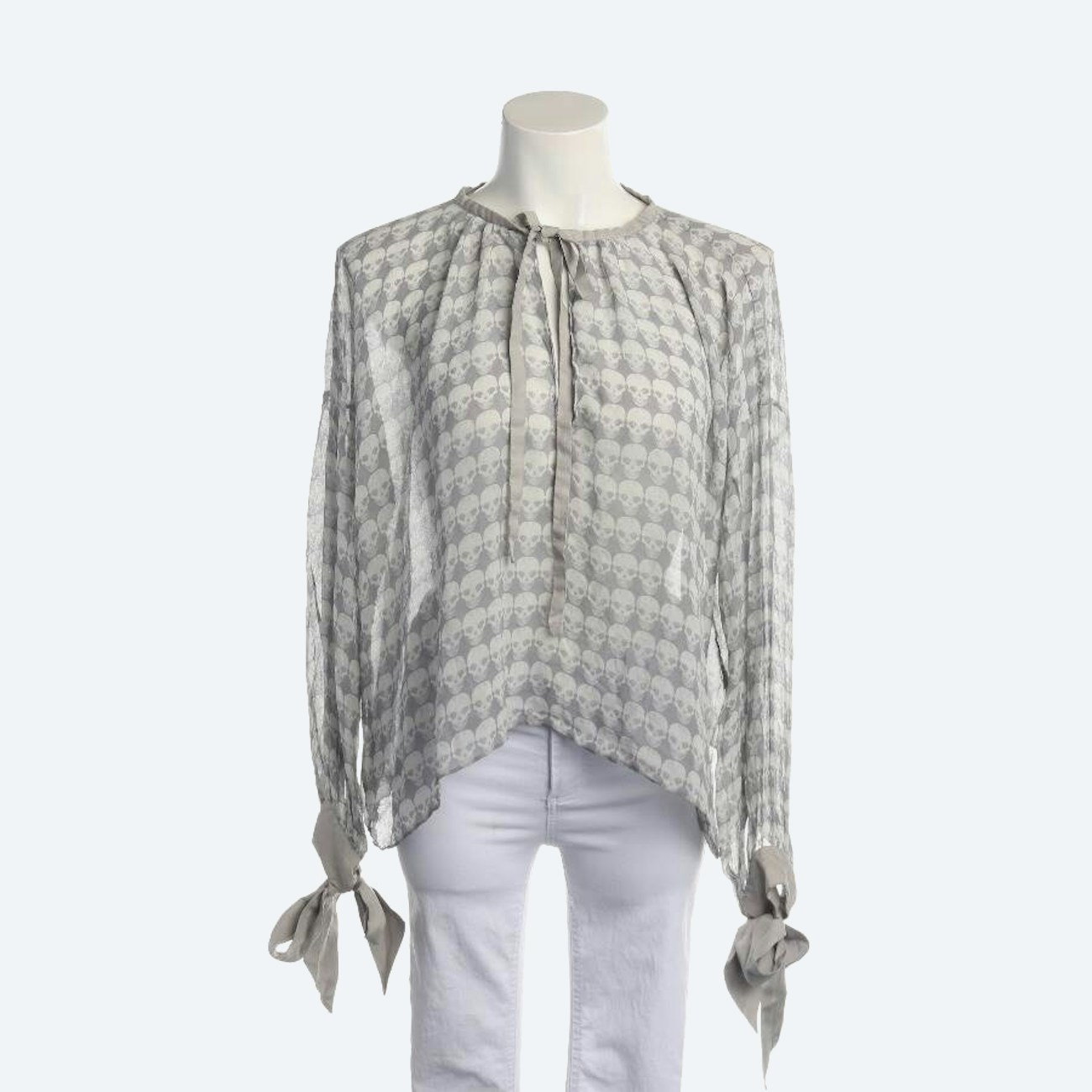 Image 1 of Silk Blouse S Gray in color Gray | Vite EnVogue