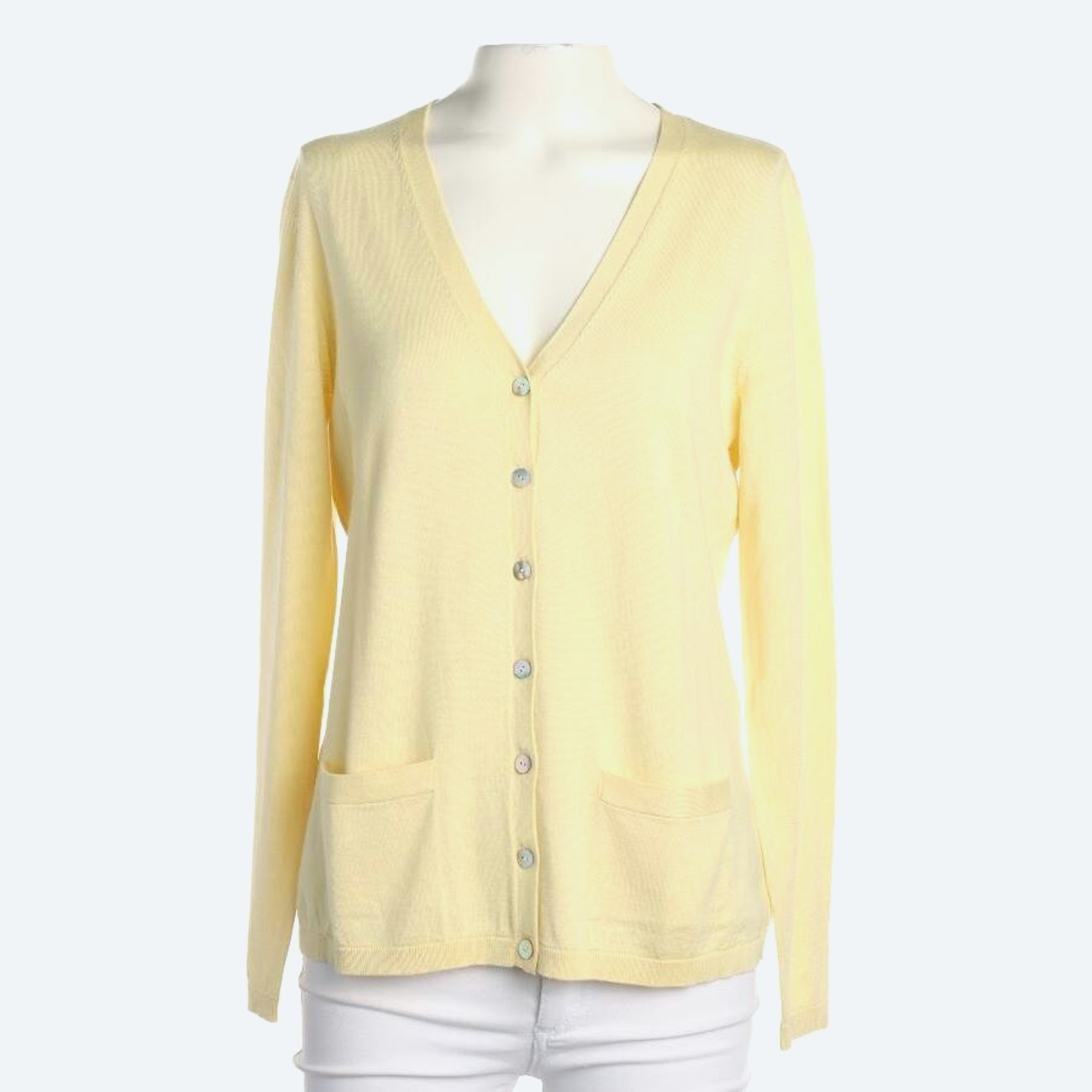 Image 1 of Cardigan 36 Pastel Yellow in color Yellow | Vite EnVogue