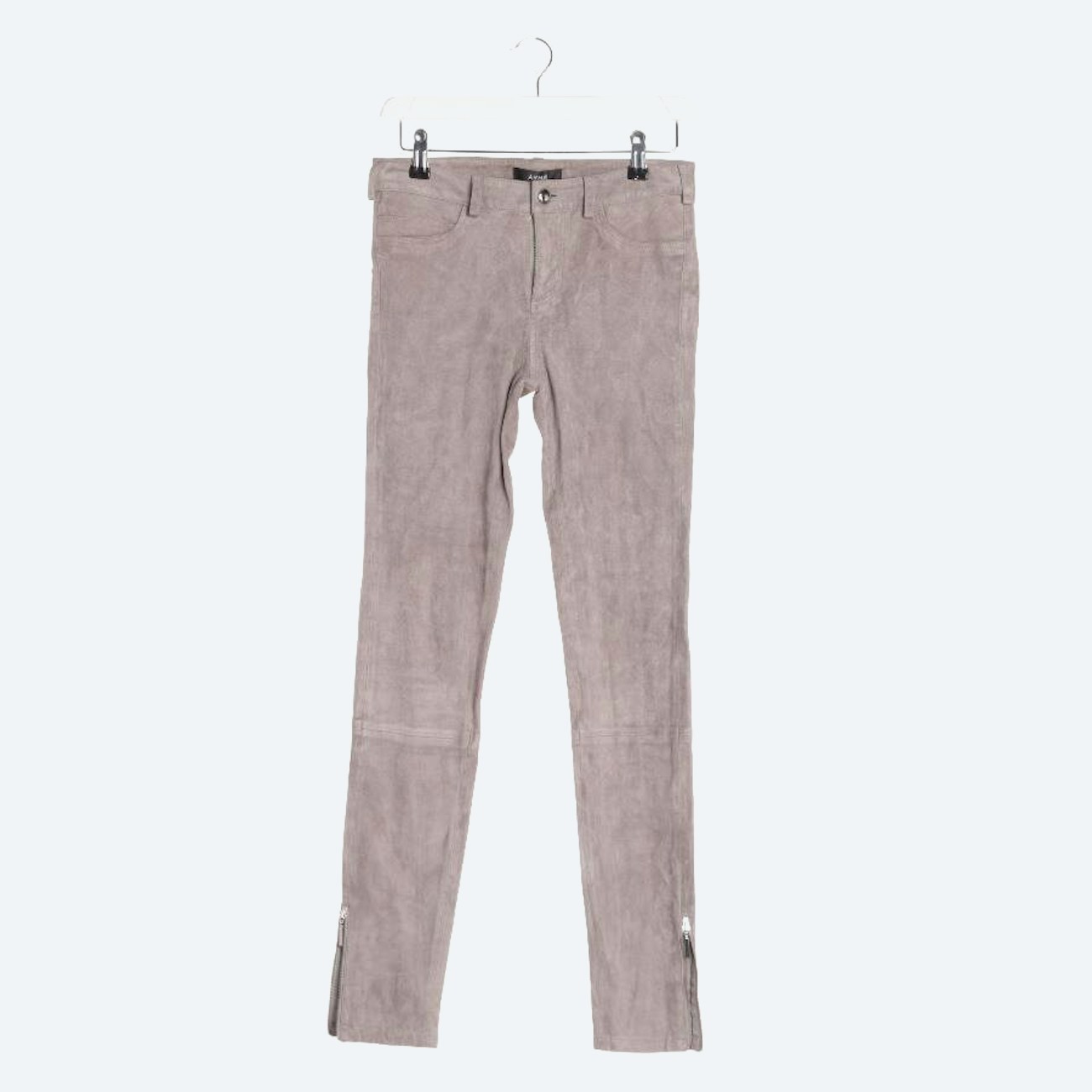 Image 1 of Leather Pants 34 Light Gray in color Gray | Vite EnVogue