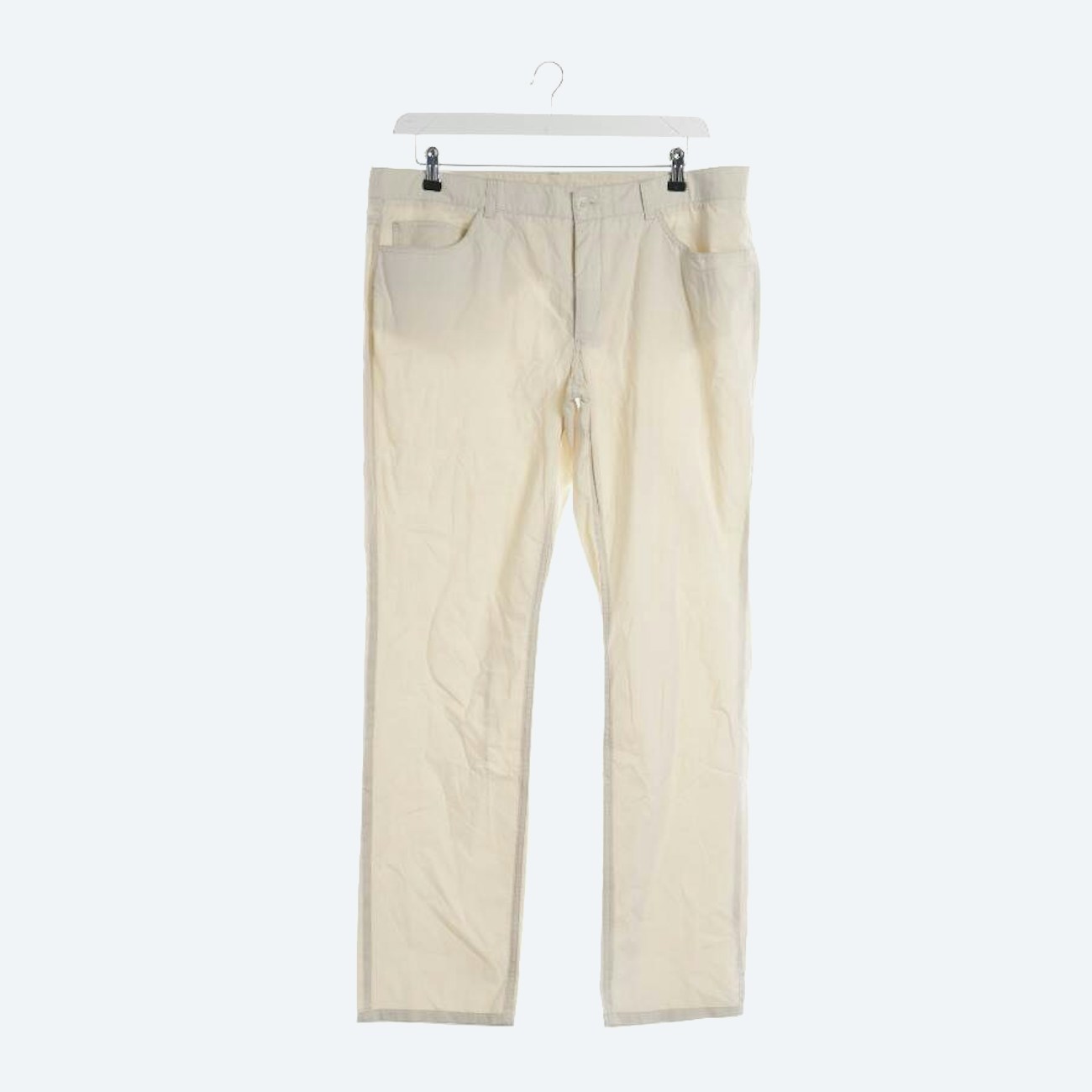 Image 1 of Trousers 56 Beige in color White | Vite EnVogue