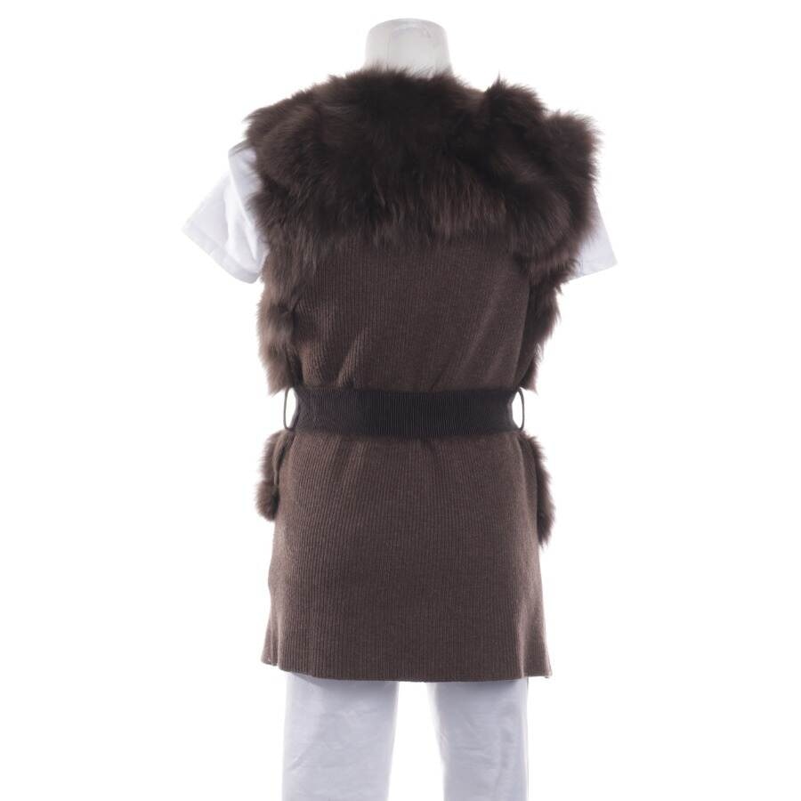 Image 2 of Fur Vest S Dark Brown in color Brown | Vite EnVogue