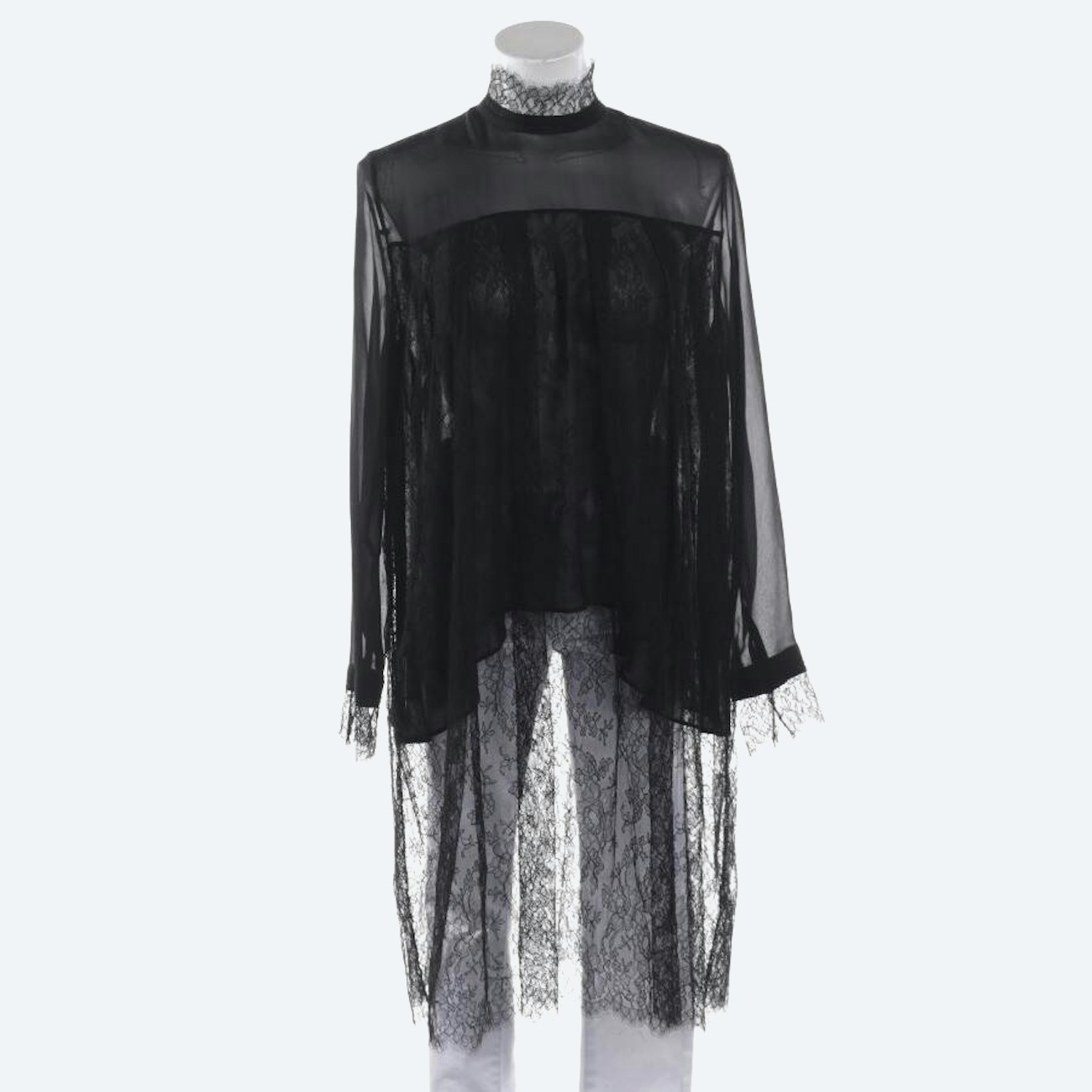 Image 1 of Silk  Tunic M Black in color Black | Vite EnVogue