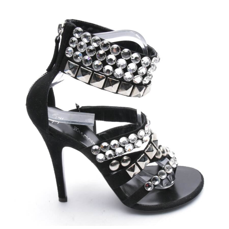 Image 1 of Balmain Heeled Sandals EUR 37.5 Black in color Black | Vite EnVogue