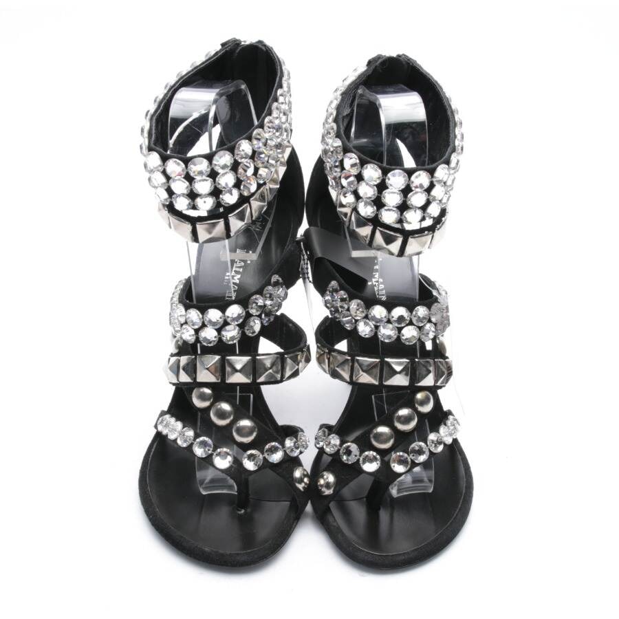 Image 2 of Balmain Heeled Sandals EUR 37.5 Black in color Black | Vite EnVogue