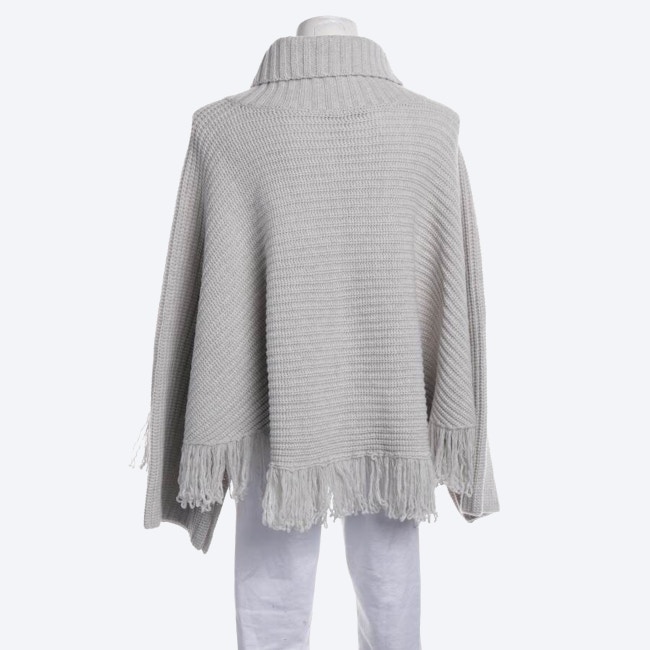 Image 2 of Wool Poncho 32 Light Gray in color Gray | Vite EnVogue