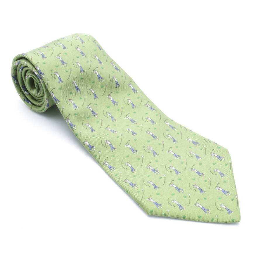 Image 1 of Silk Tie Green in color Green | Vite EnVogue