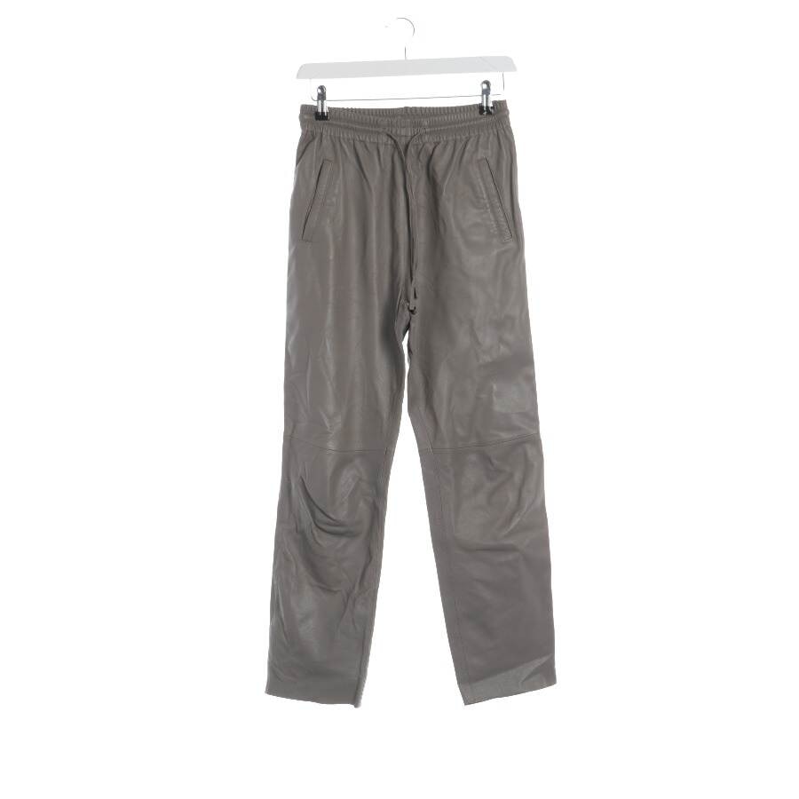 Image 1 of Leather Pants M Light Gray in color Gray | Vite EnVogue