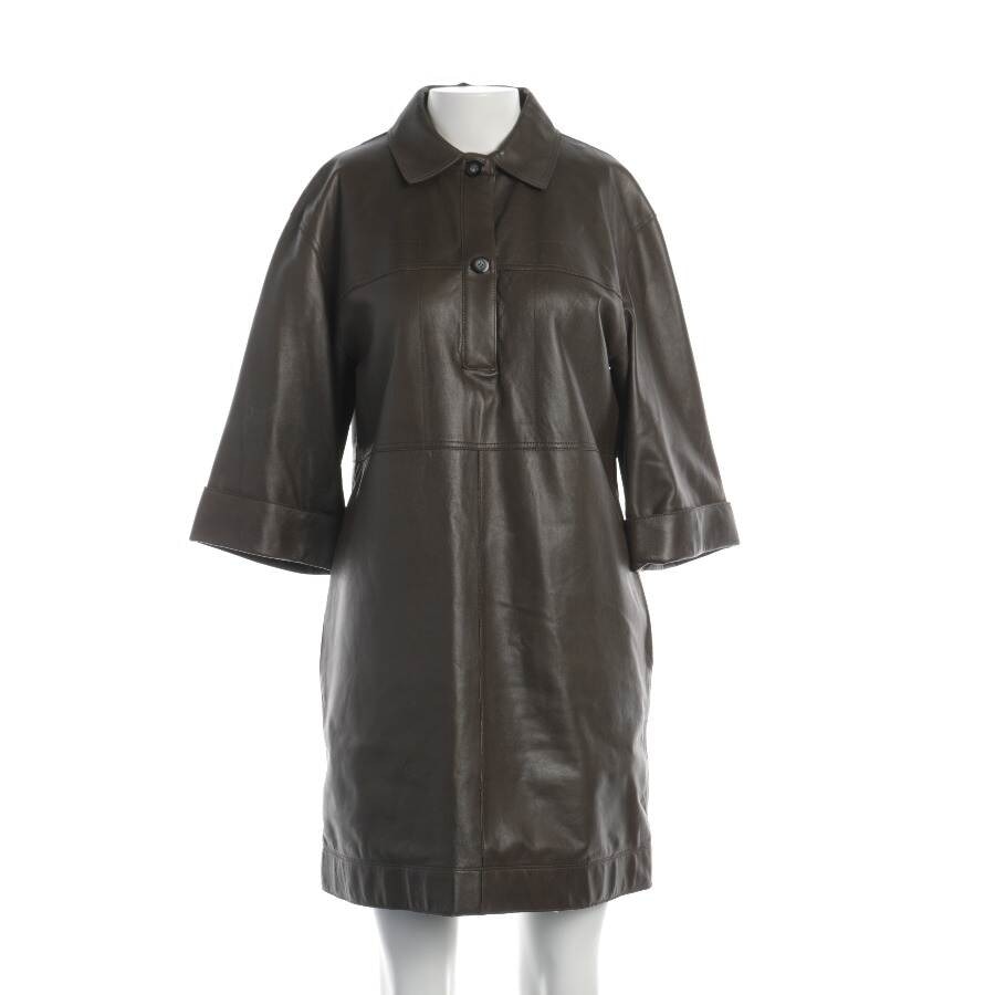 Image 1 of Leather Dress XS Brown in color Brown | Vite EnVogue