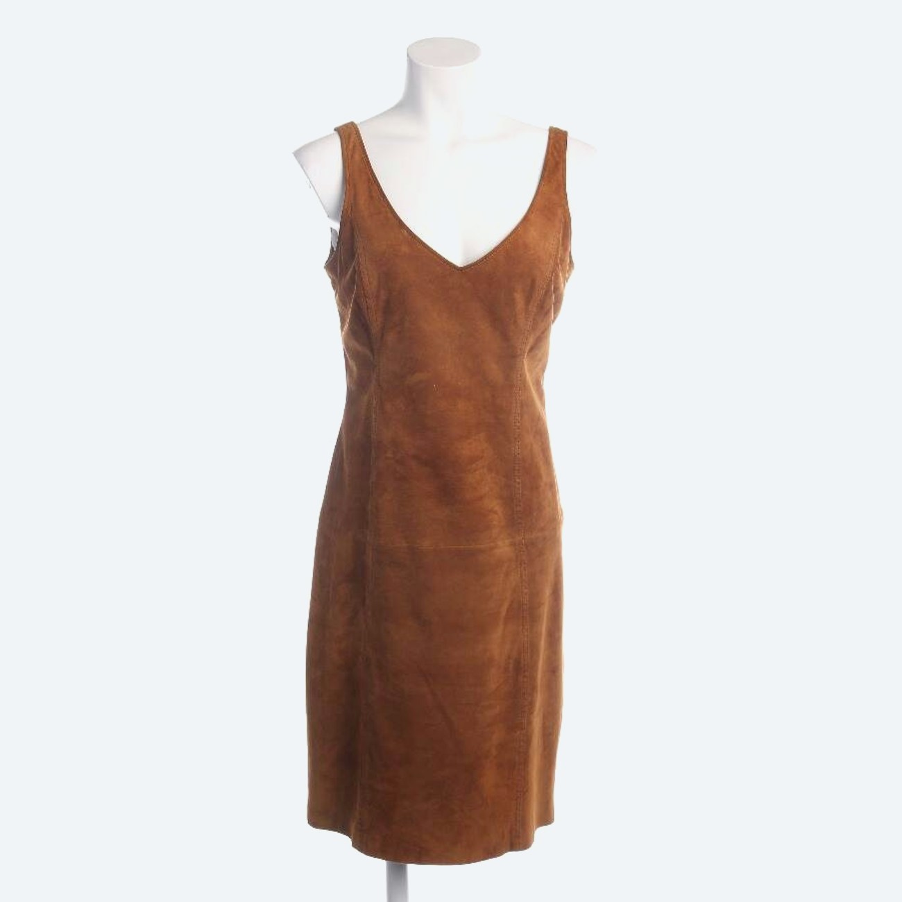 Image 1 of Leather Dress 40 Brown in color Brown | Vite EnVogue