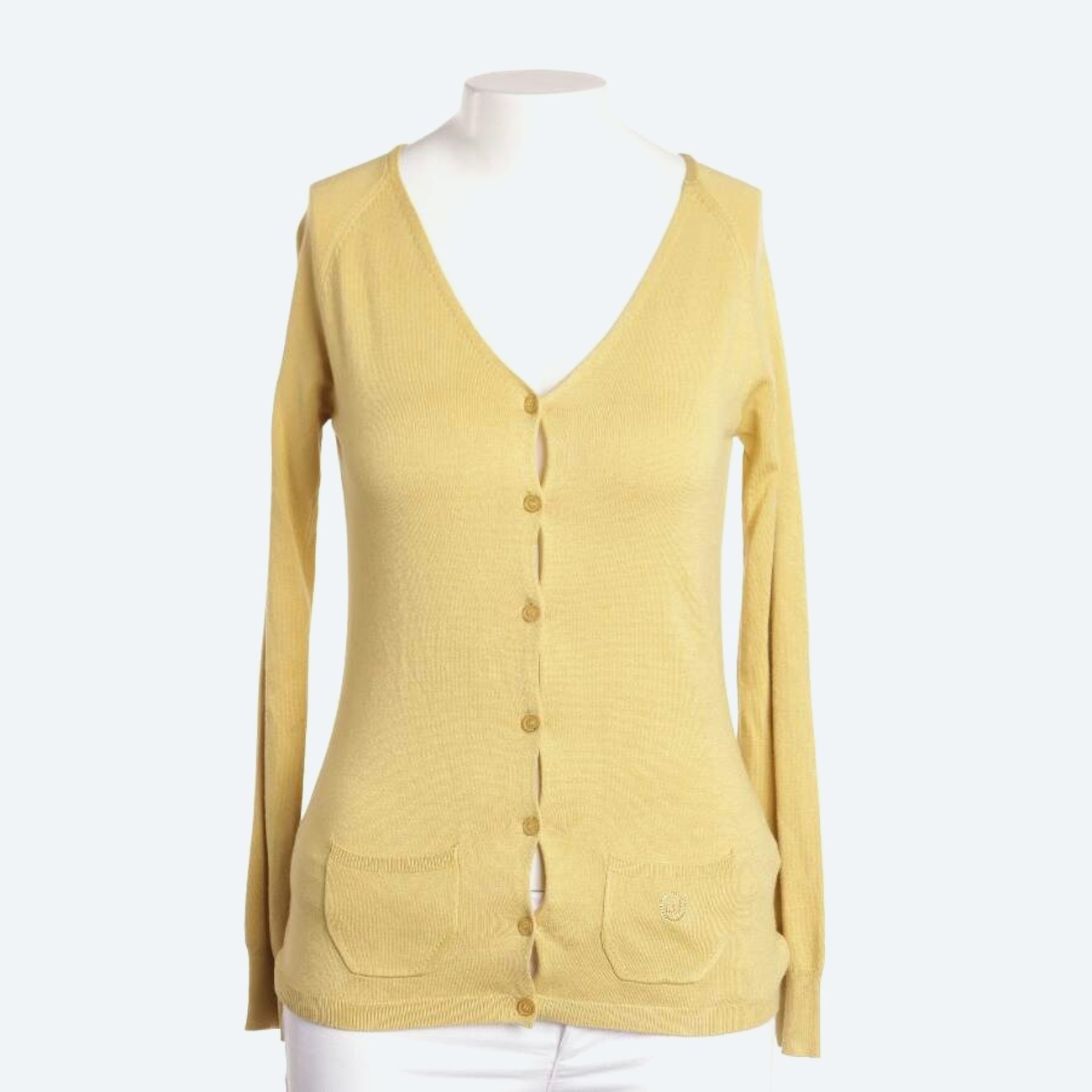 Image 1 of Cardigan S Mustard Yellow in color Yellow | Vite EnVogue