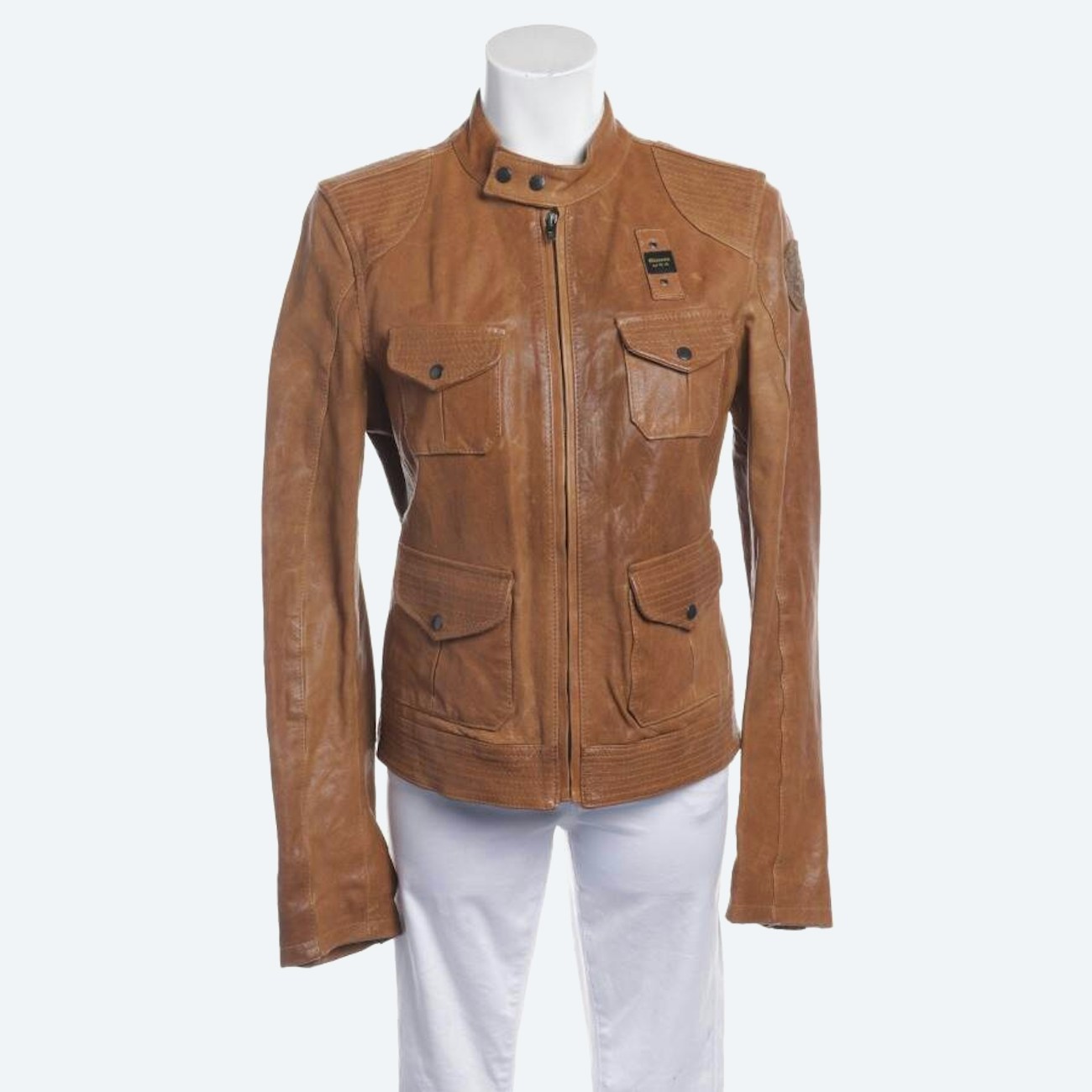 Image 1 of LeatherJacket M Brown in color Brown | Vite EnVogue