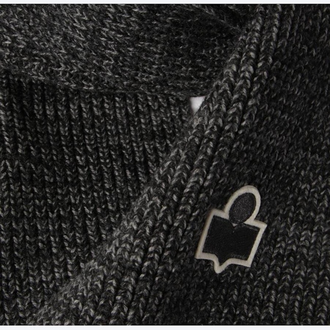 Image 2 of Wool Shawl Dark Gray in color Gray | Vite EnVogue