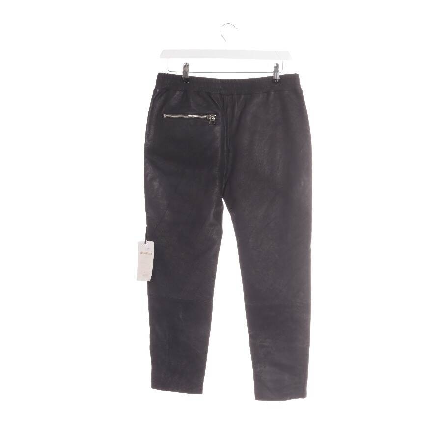 Image 2 of Leather Pants 46 Black in color Black | Vite EnVogue