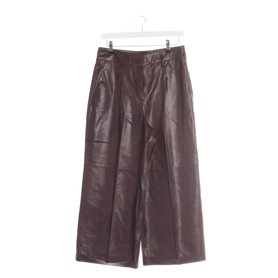 Image 1 of Leather Pants 38 Dark Brown in color Brown | Vite EnVogue