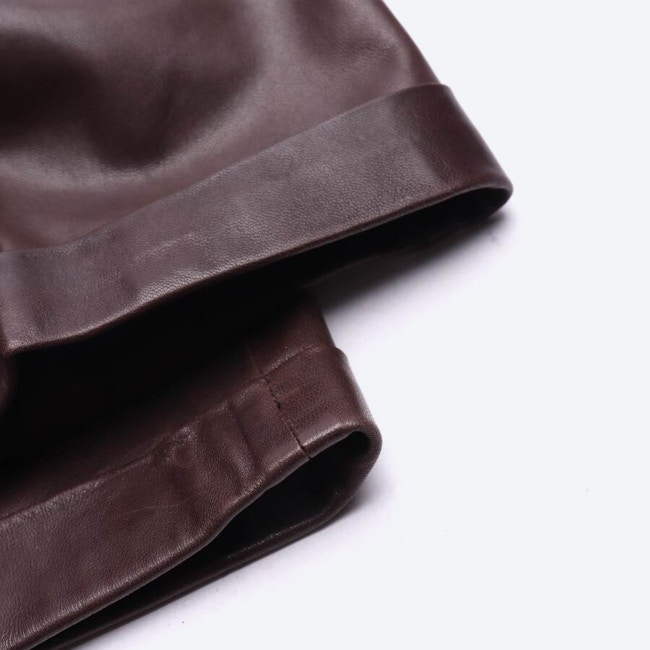 Image 3 of Leather Pants 38 Dark Brown in color Brown | Vite EnVogue